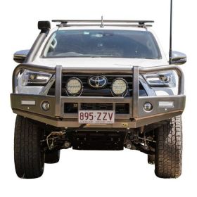 TJM OUTBACK HEAVY DUTY BUMPER BLACK STEEL 070SB13N87J 8th GEN 08/20-On Extra C/Chas & Pick Up 1850  HILUX